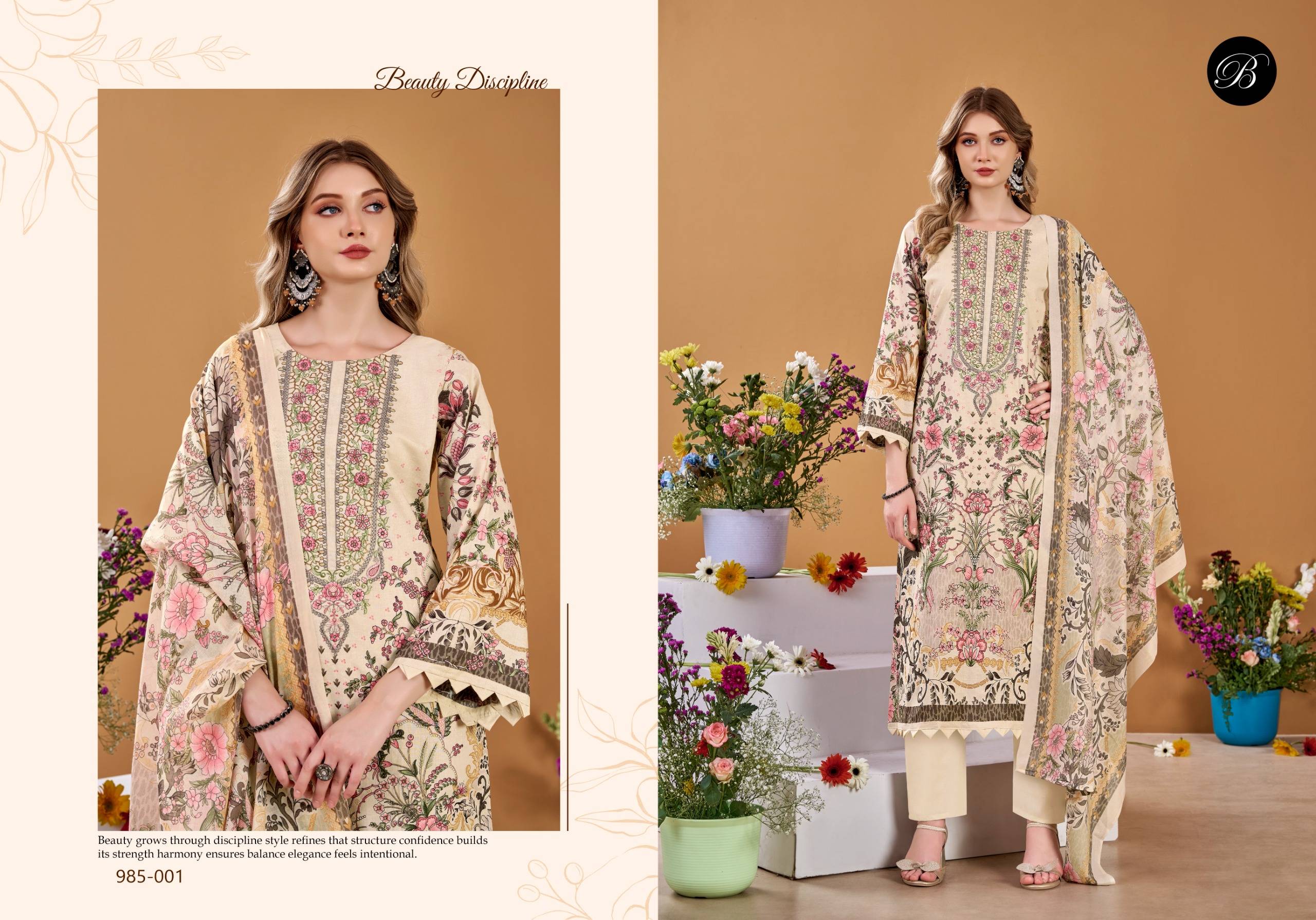 NAIRA VOL-145 by BelliZa DesigNer 985-001 TO 985-008 SERIES Pakistani Stylish Embroidered PURE COTTON COLLECTION At Wholesale Price